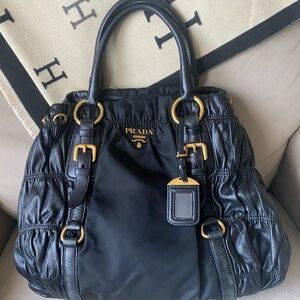 Prada Leather & Nylon Gaufre Bag